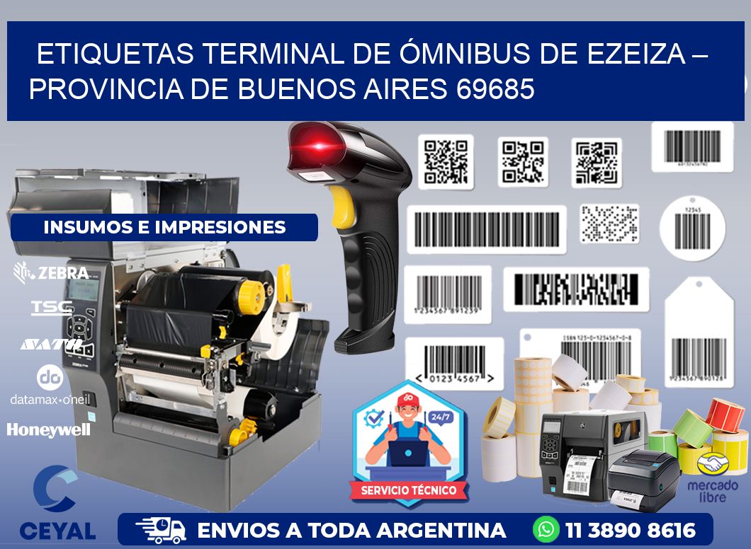 ETIQUETAS TERMINAL DE ÓMNIBUS DE EZEIZA – PROVINCIA DE BUENOS AIRES 69685