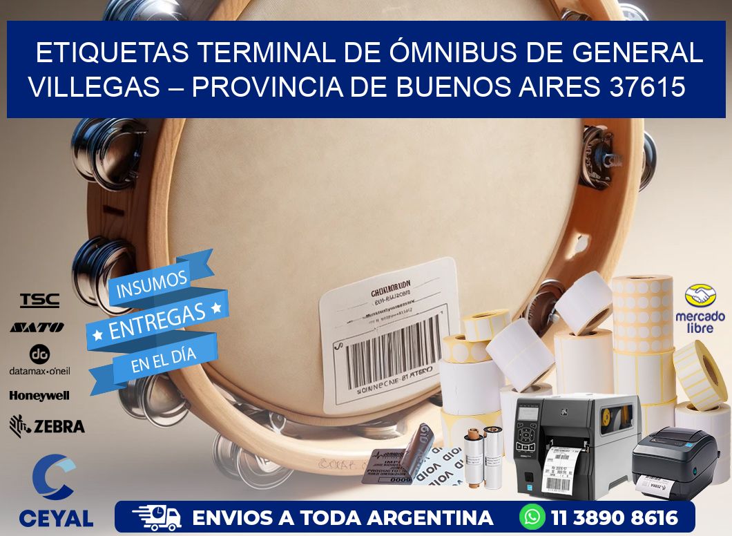 ETIQUETAS TERMINAL DE ÓMNIBUS DE GENERAL VILLEGAS – PROVINCIA DE BUENOS AIRES 37615