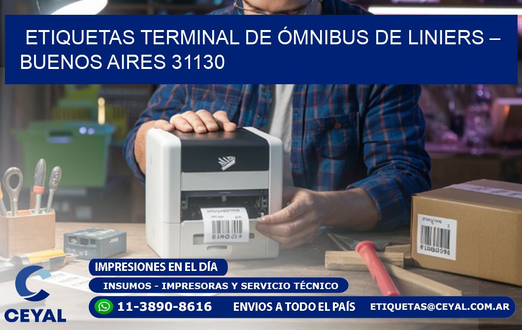 ETIQUETAS TERMINAL DE ÓMNIBUS DE LINIERS – BUENOS AIRES 31130
