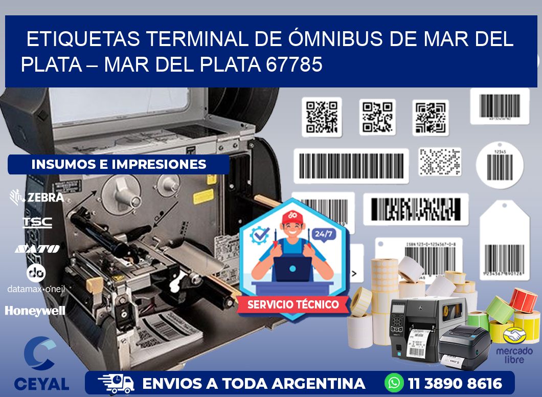 ETIQUETAS TERMINAL DE ÓMNIBUS DE MAR DEL PLATA – MAR DEL PLATA 67785