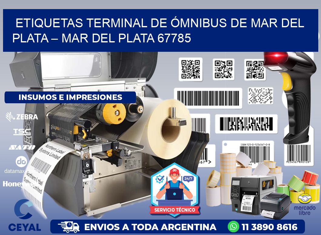 ETIQUETAS TERMINAL DE ÓMNIBUS DE MAR DEL PLATA – MAR DEL PLATA 67785
