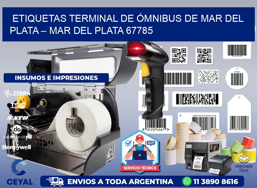 ETIQUETAS TERMINAL DE ÓMNIBUS DE MAR DEL PLATA – MAR DEL PLATA 67785