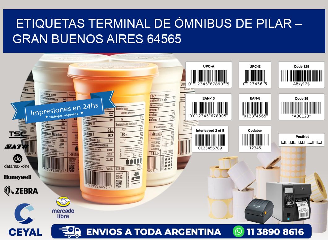 ETIQUETAS TERMINAL DE ÓMNIBUS DE PILAR – GRAN BUENOS AIRES 64565