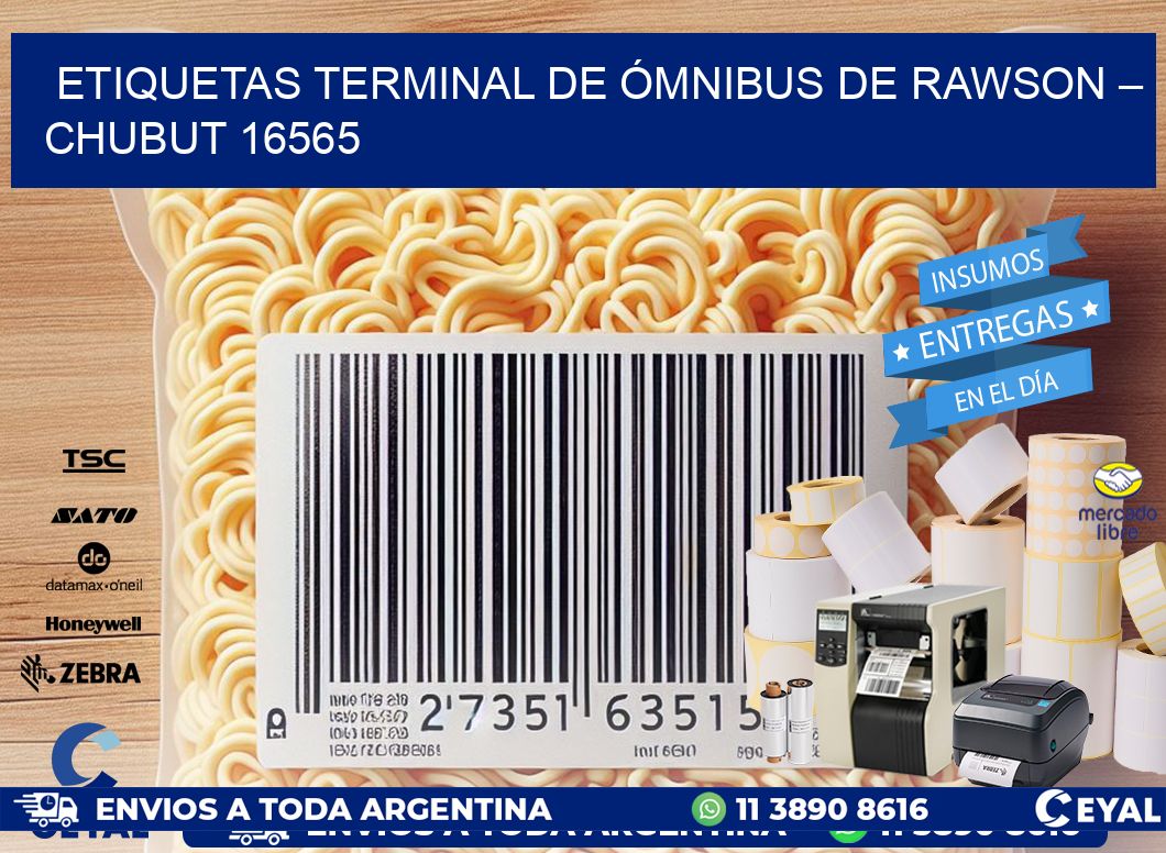 ETIQUETAS TERMINAL DE ÓMNIBUS DE RAWSON – CHUBUT 16565