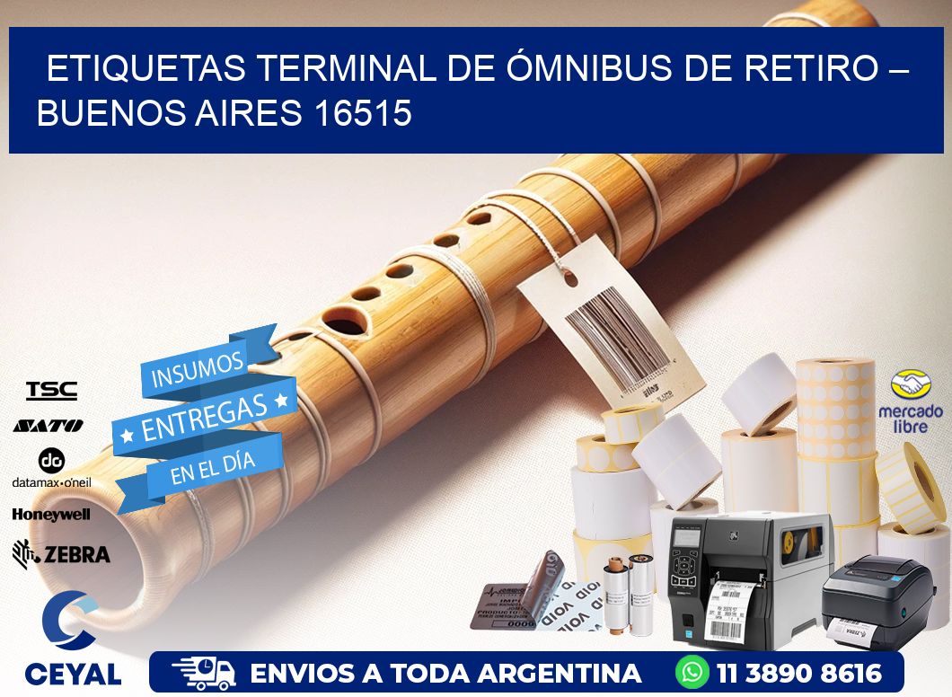 ETIQUETAS TERMINAL DE ÓMNIBUS DE RETIRO – BUENOS AIRES 16515