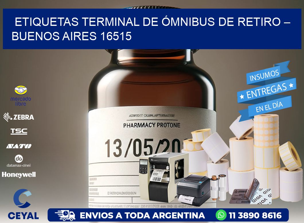 ETIQUETAS TERMINAL DE ÓMNIBUS DE RETIRO – BUENOS AIRES 16515