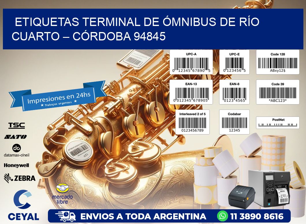ETIQUETAS TERMINAL DE ÓMNIBUS DE RÍO CUARTO – CÓRDOBA 94845