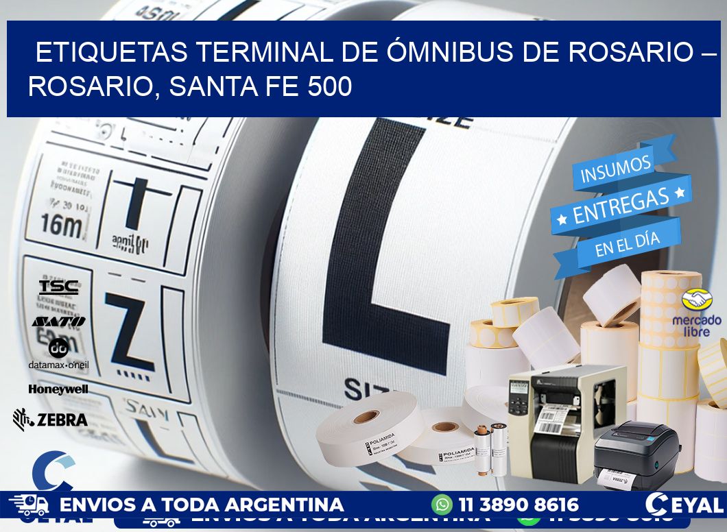 ETIQUETAS TERMINAL DE ÓMNIBUS DE ROSARIO – ROSARIO, SANTA FE 500