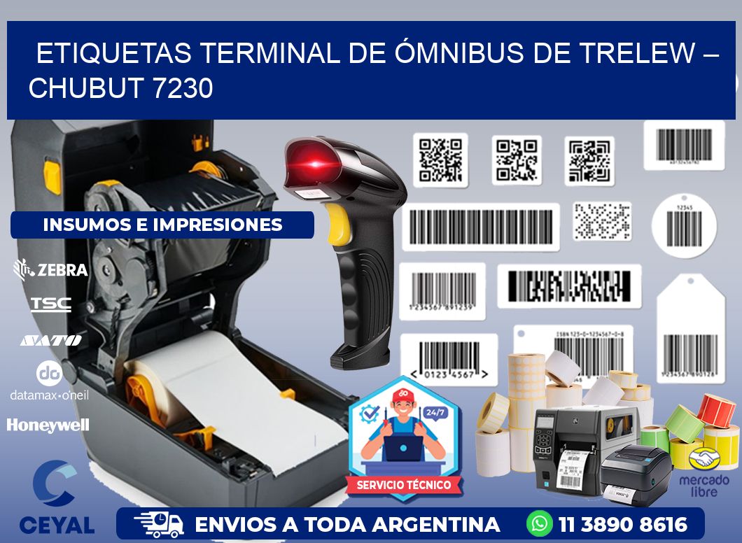ETIQUETAS TERMINAL DE ÓMNIBUS DE TRELEW – CHUBUT 7230