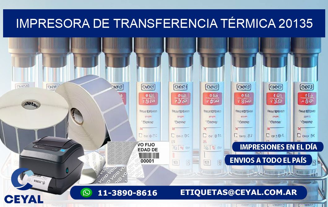 IMPRESORA DE TRANSFERENCIA TÉRMICA 20135