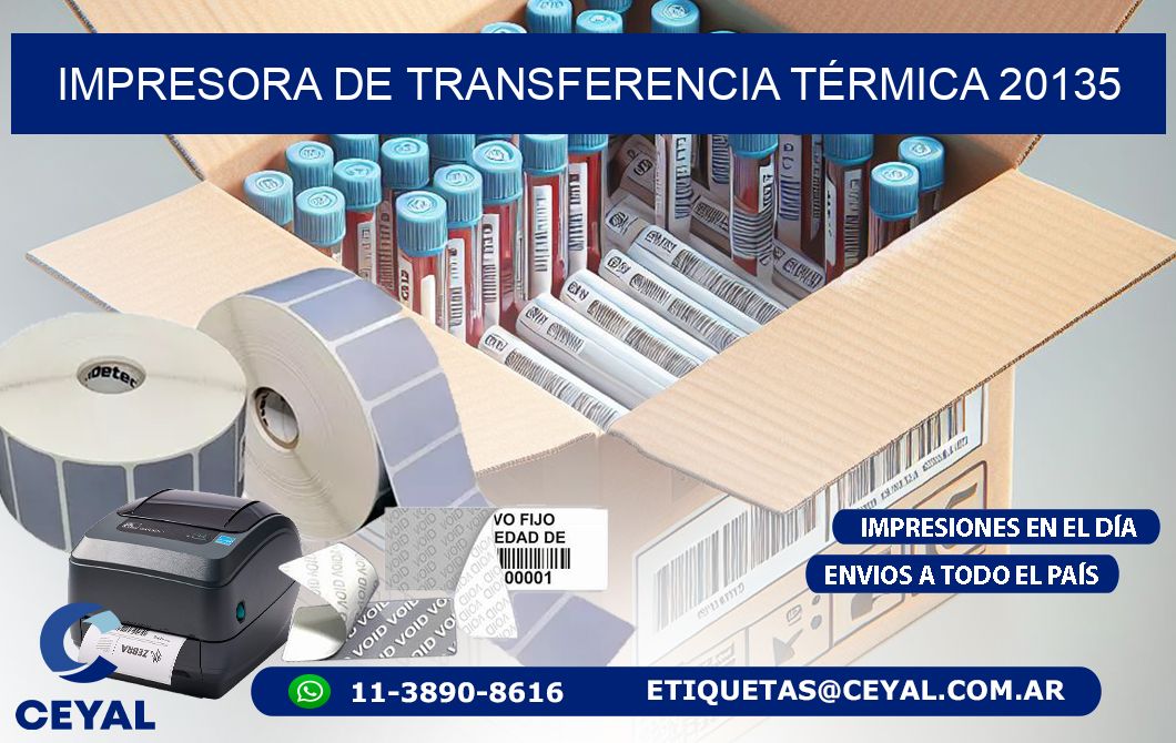 IMPRESORA DE TRANSFERENCIA TÉRMICA 20135