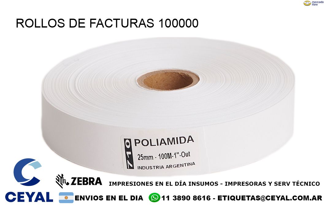 ROLLOS DE FACTURAS 100000