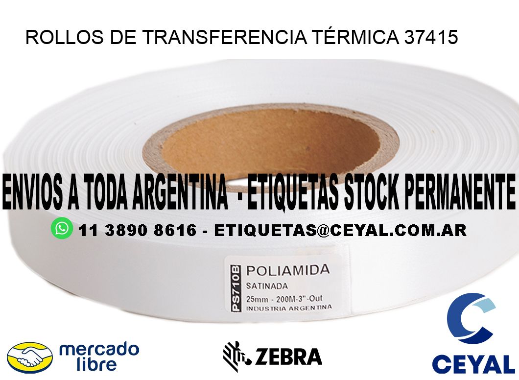 ROLLOS DE TRANSFERENCIA TÉRMICA 37415