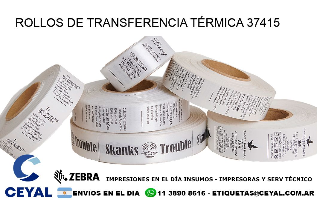 ROLLOS DE TRANSFERENCIA TÉRMICA 37415