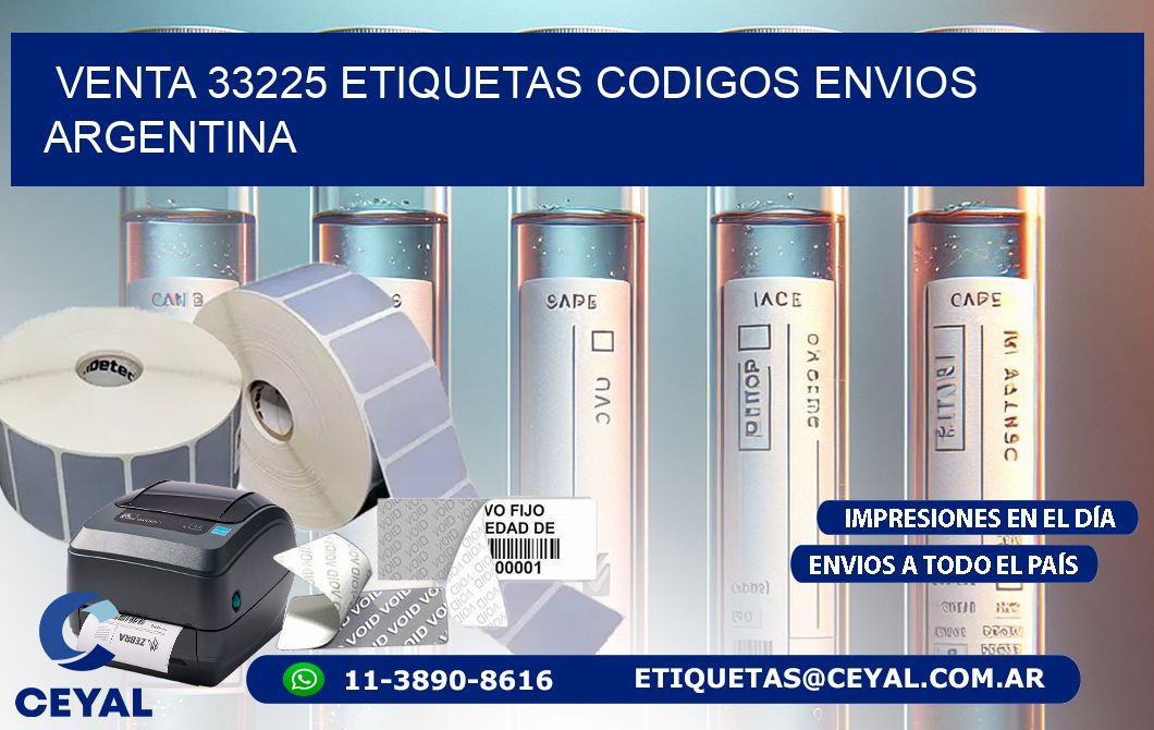 VENTA 33225 ETIQUETAS CODIGOS ENVIOS ARGENTINA