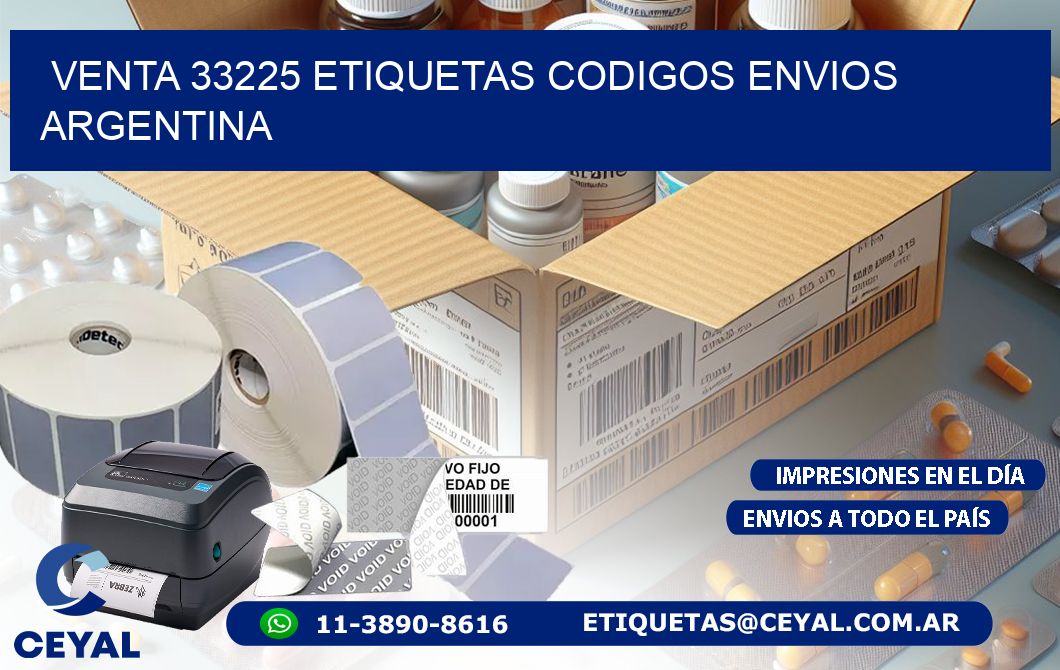 VENTA 33225 ETIQUETAS CODIGOS ENVIOS ARGENTINA