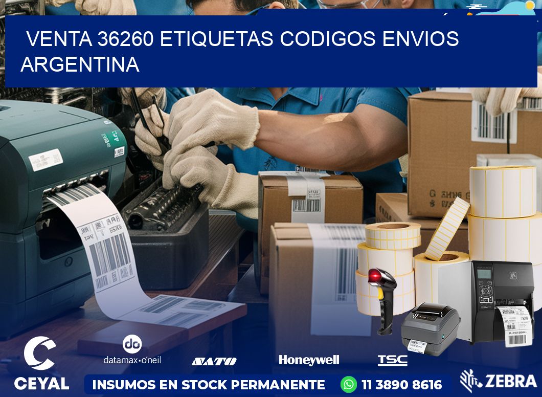VENTA 36260 ETIQUETAS CODIGOS ENVIOS ARGENTINA