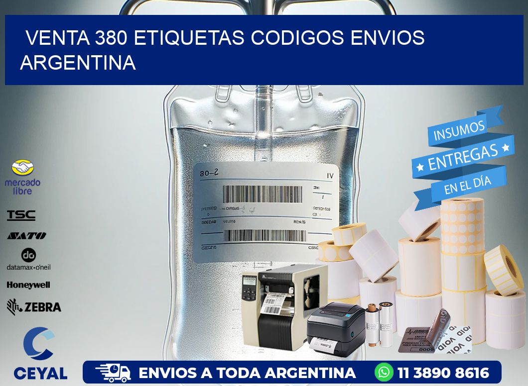 VENTA 380 ETIQUETAS CODIGOS ENVIOS ARGENTINA