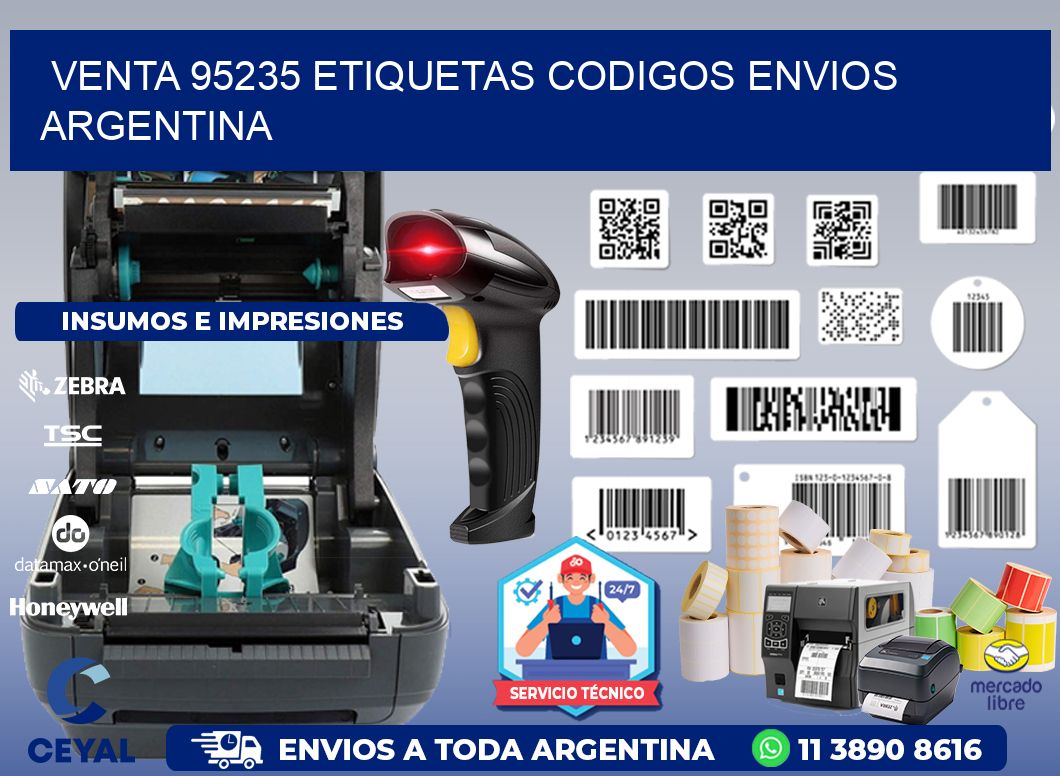 VENTA 95235 ETIQUETAS CODIGOS ENVIOS ARGENTINA