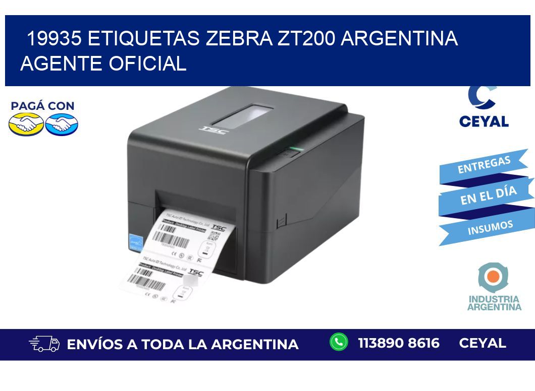 19935 etiquetas zebra zt200 argentina AGENTE OFICIAL