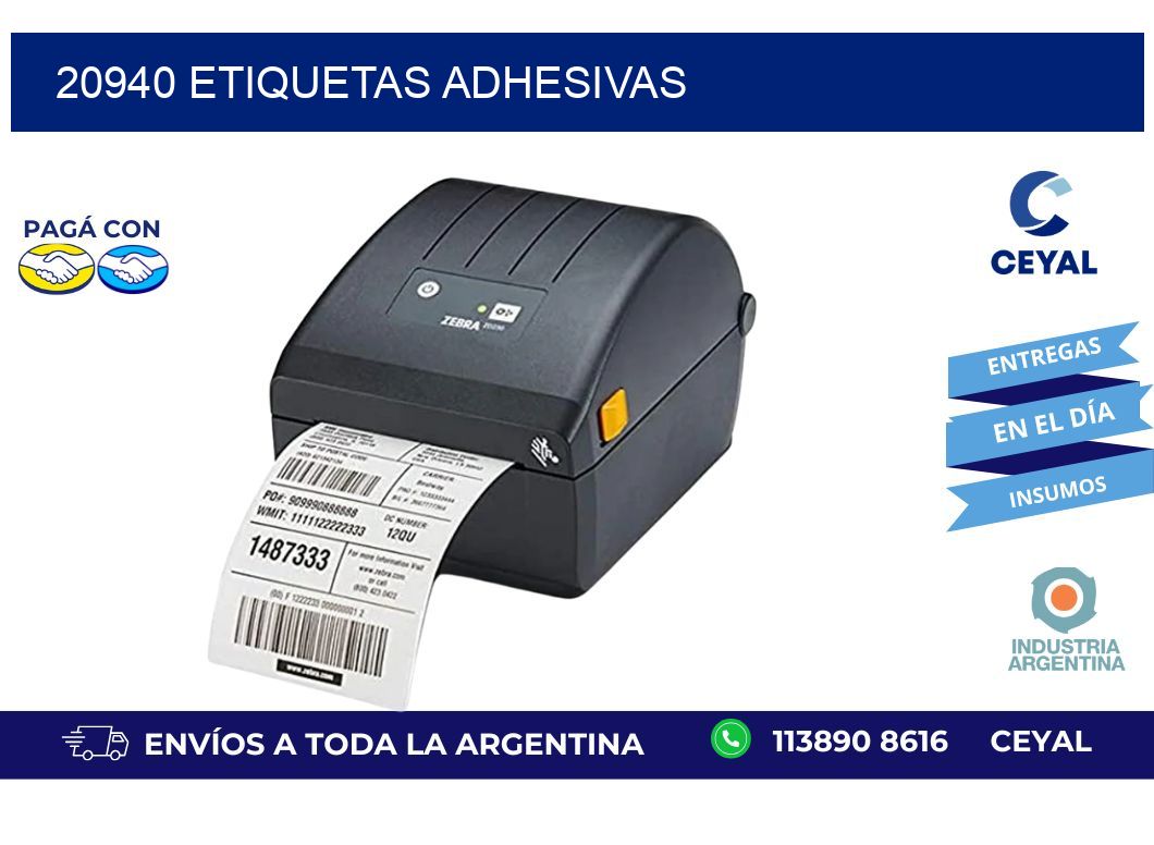 20940 ETIQUETAS ADHESIVAS