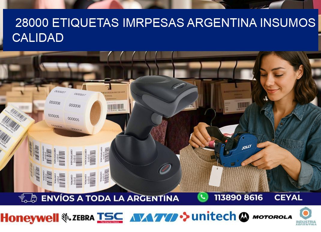 28000 etiquetas imrpesas argentina INSUMOS CALIDAD