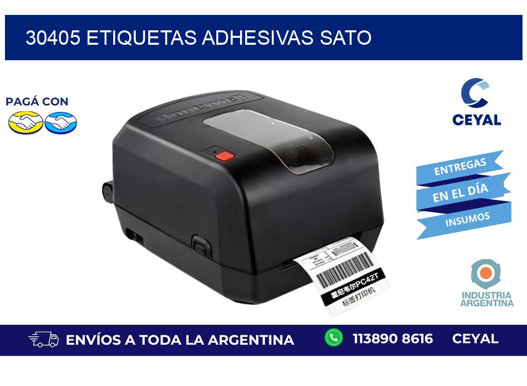 30405 ETIQUETAS ADHESIVAS SATO