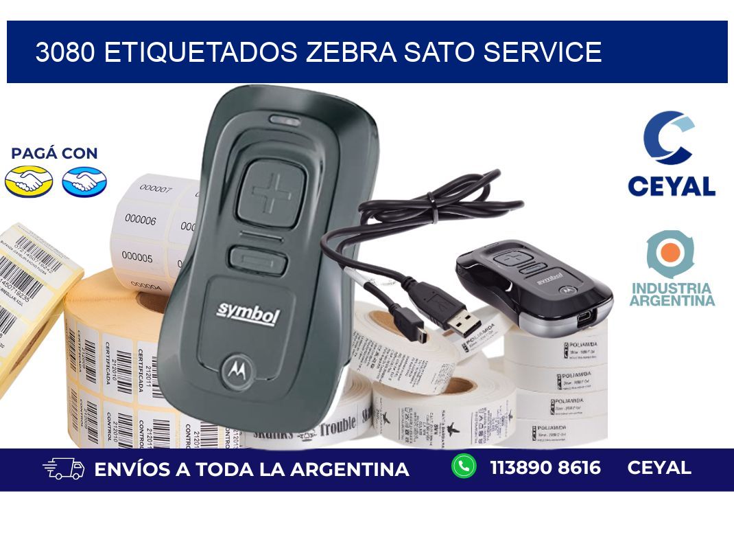 3080 ETIQUETADOS ZEBRA SATO SERVICE