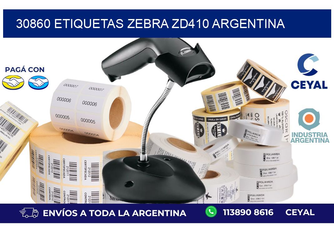 30860 etiquetas zebra zd410 argentina