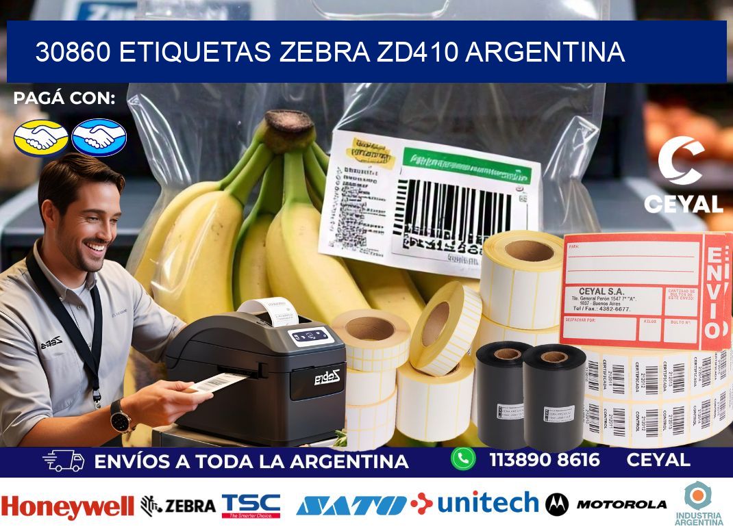 30860 etiquetas zebra zd410 argentina