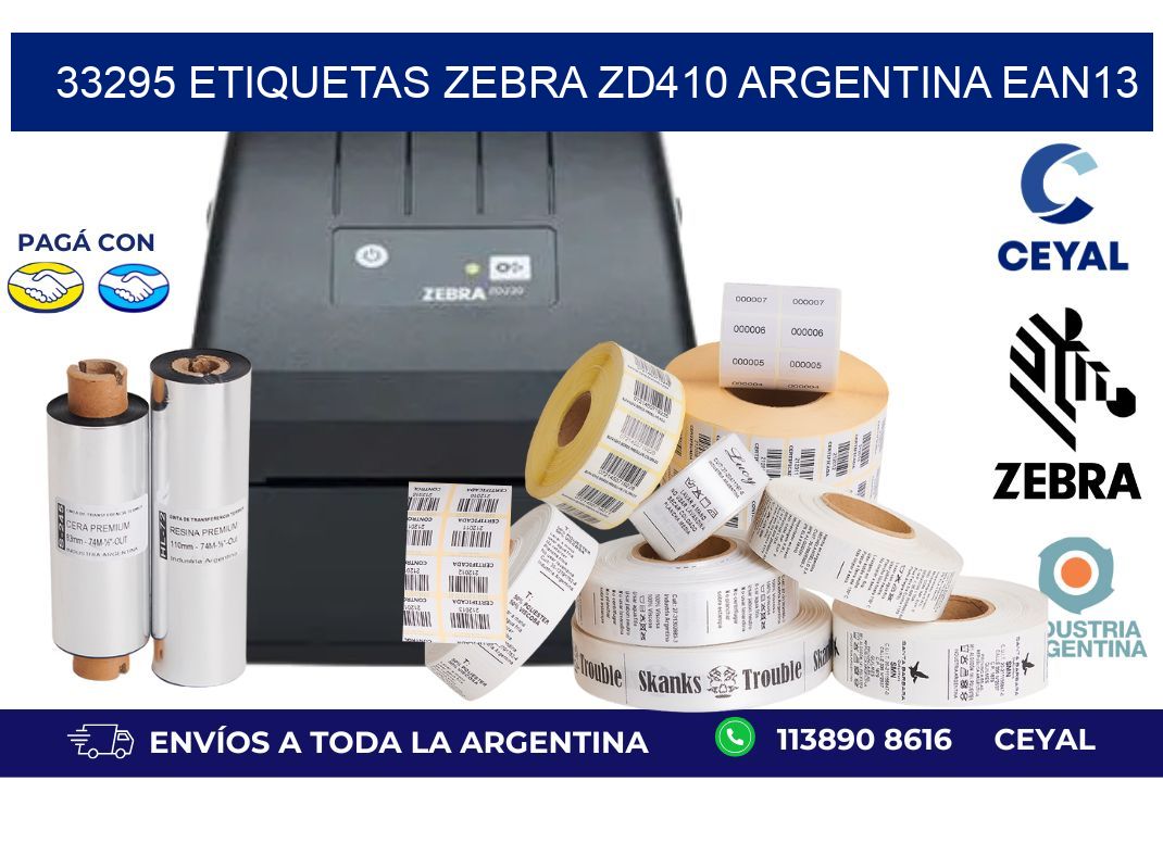 33295 etiquetas zebra zd410 argentina EAN13