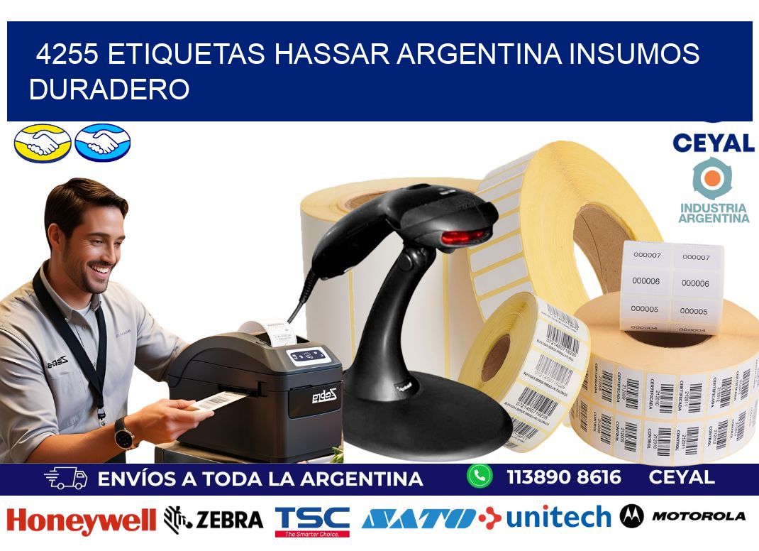 4255 etiquetas hassar argentina INSUMOS DURADERO