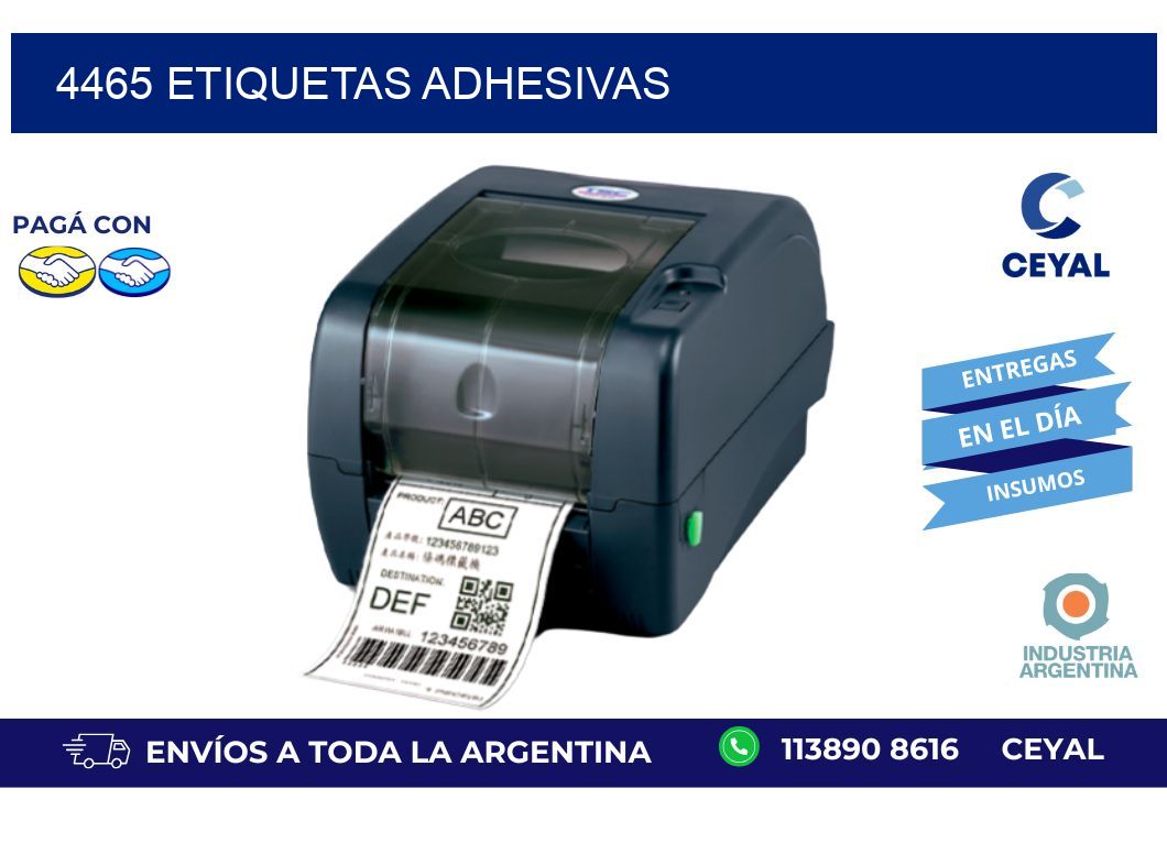 4465 ETIQUETAS ADHESIVAS