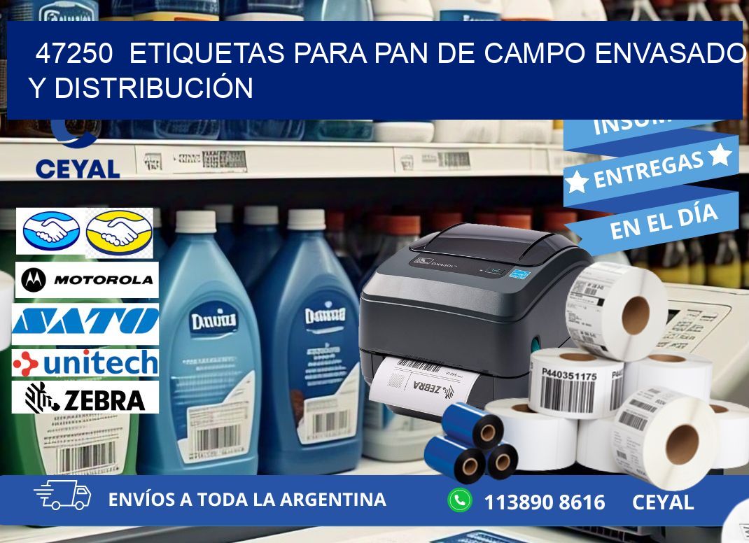 47250  ETIQUETAS PARA PAN DE CAMPO ENVASADO Y DISTRIBUCIÓN