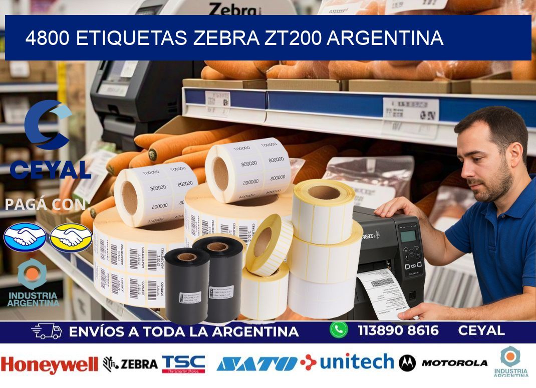 4800 etiquetas zebra zt200 argentina