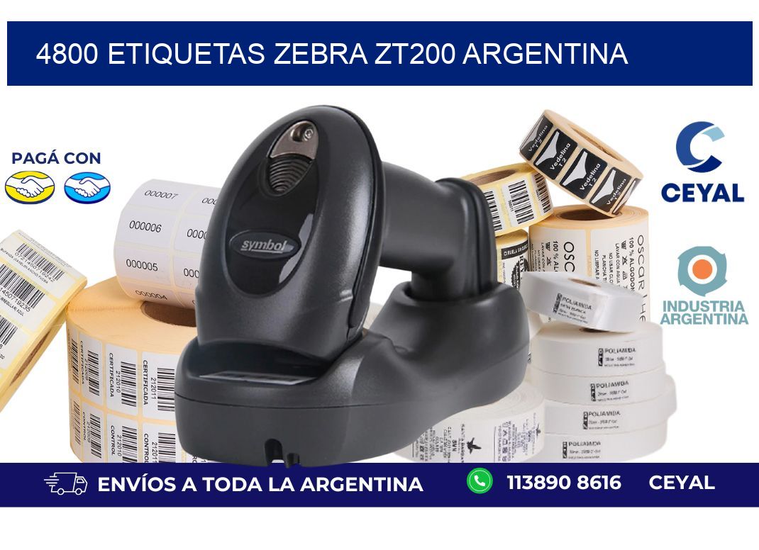 4800 etiquetas zebra zt200 argentina