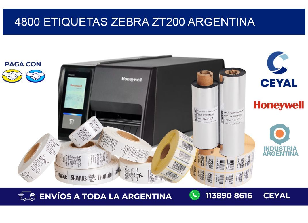 4800 etiquetas zebra zt200 argentina