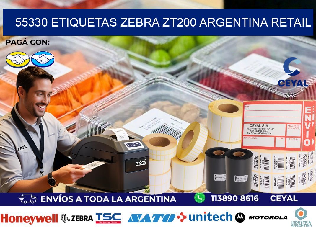 55330 etiquetas zebra zt200 argentina RETAIL