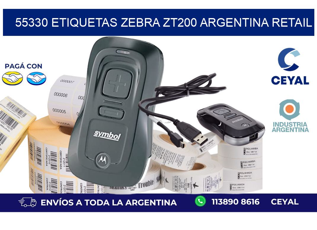 55330 etiquetas zebra zt200 argentina RETAIL
