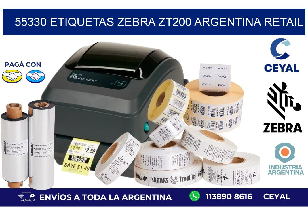 55330 etiquetas zebra zt200 argentina RETAIL