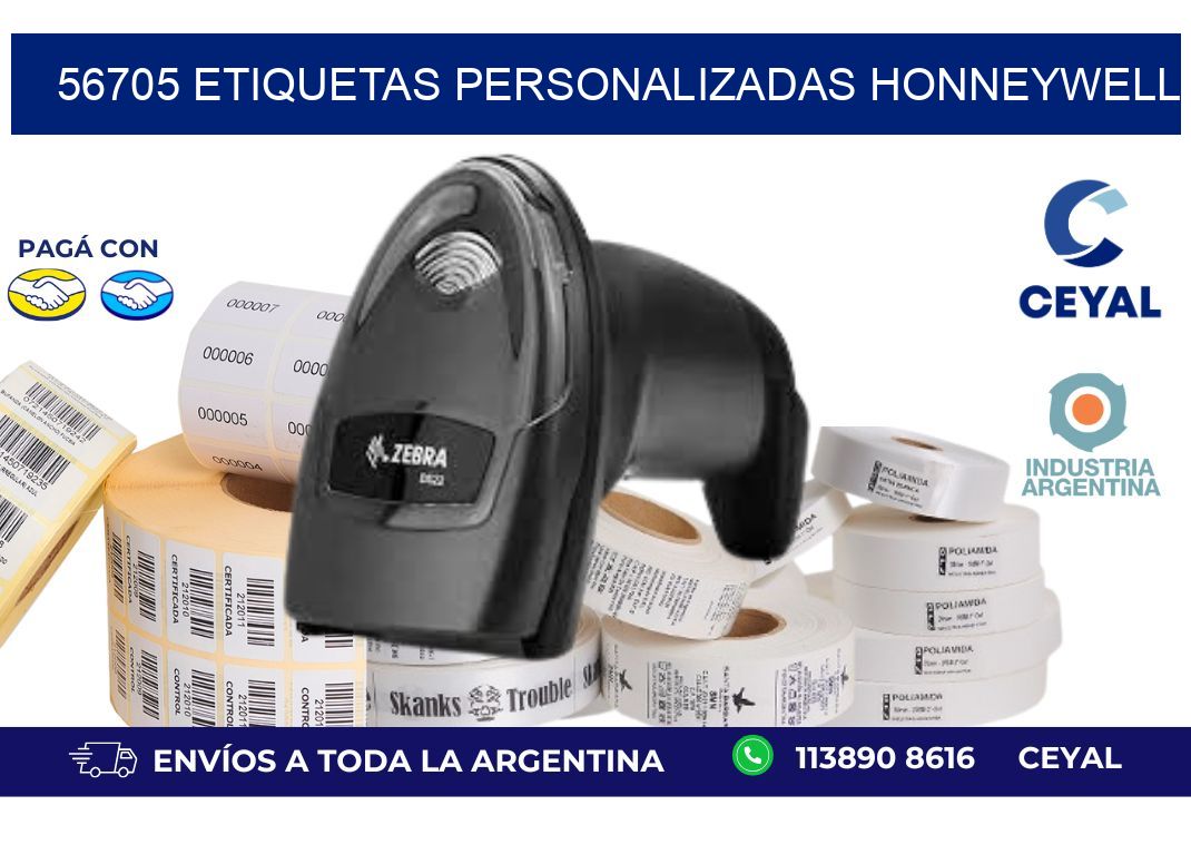 56705 ETIQUETAS PERSONALIZADAS HONNEYWELL