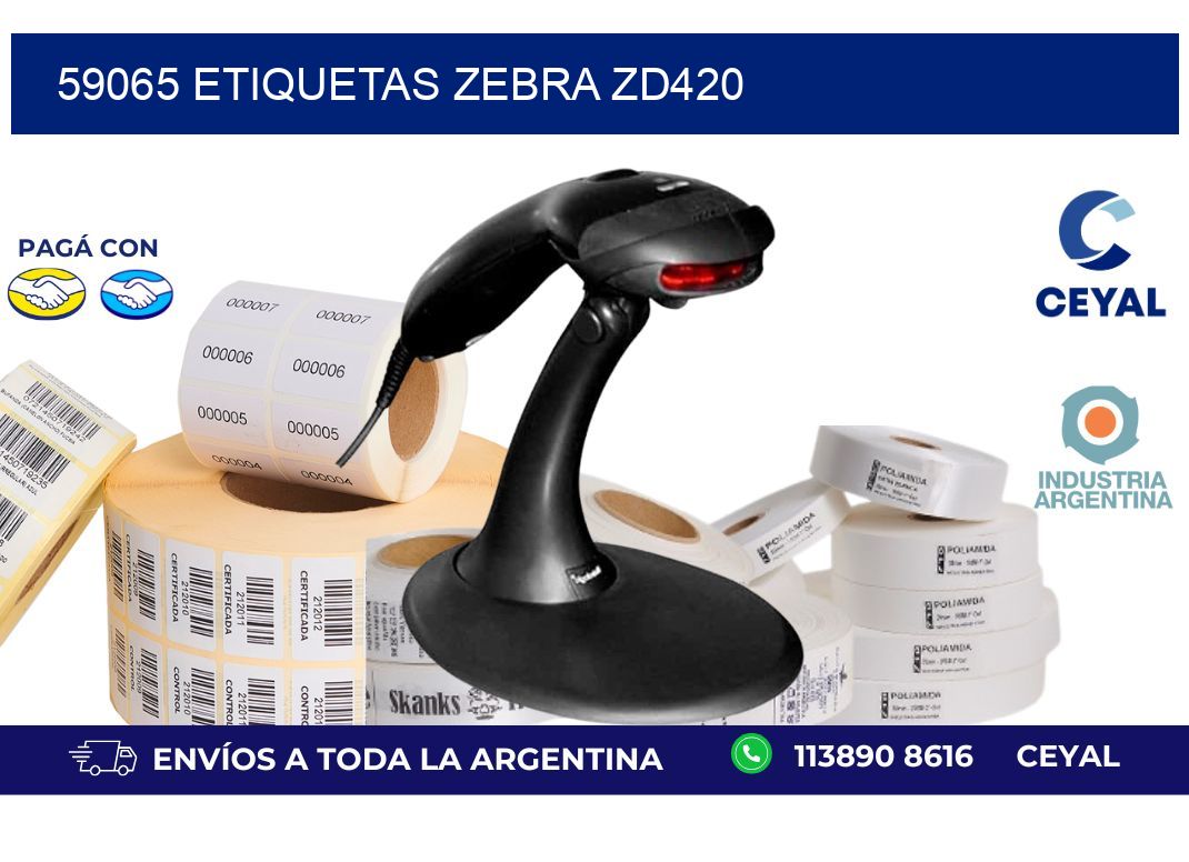 59065 ETIQUETAS ZEBRA ZD420