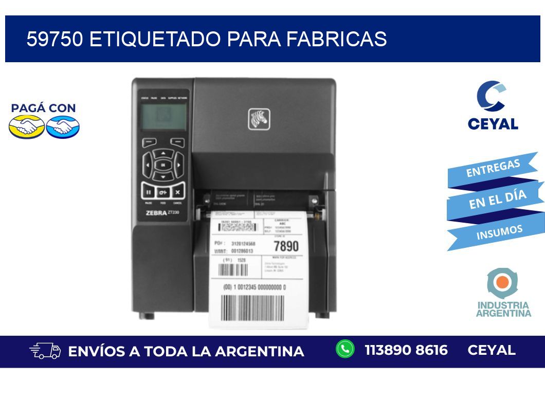59750 ETIQUETADO PARA FABRICAS