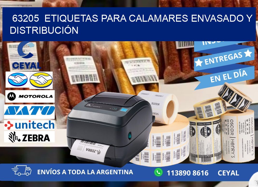 63205  ETIQUETAS PARA CALAMARES ENVASADO Y DISTRIBUCIÓN