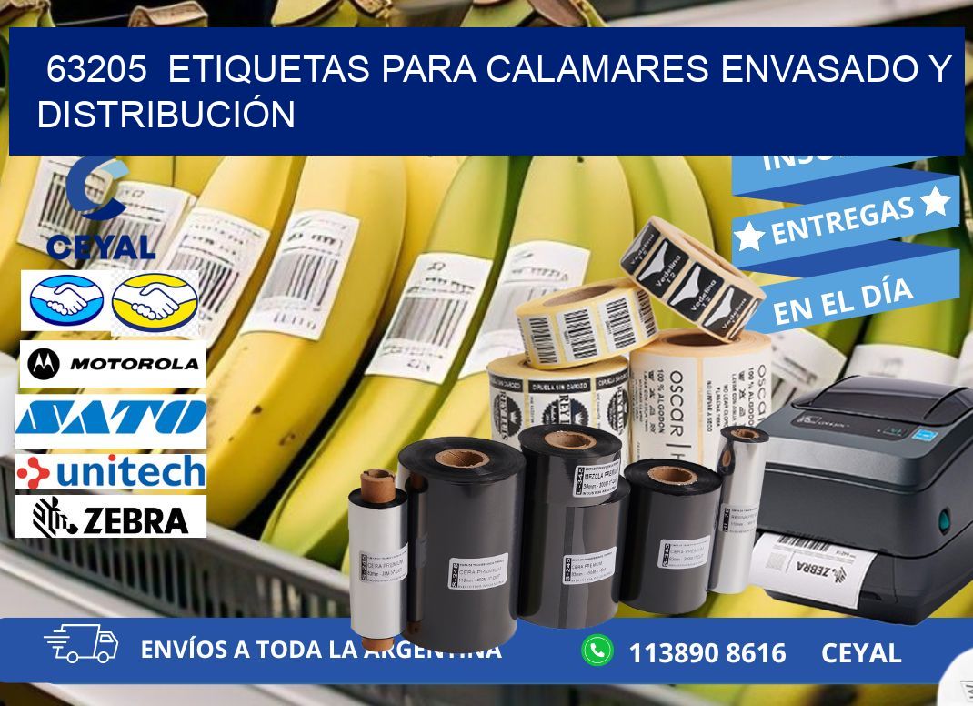 63205  ETIQUETAS PARA CALAMARES ENVASADO Y DISTRIBUCIÓN
