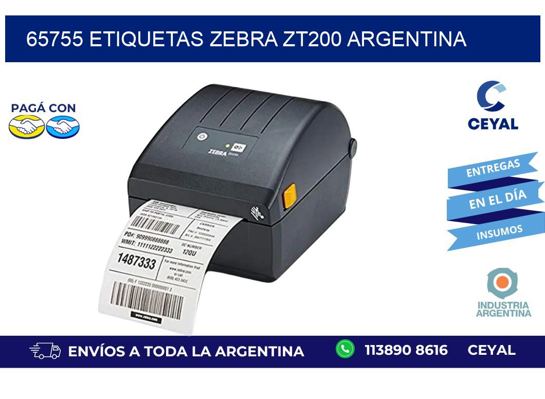 65755 etiquetas zebra zt200 argentina