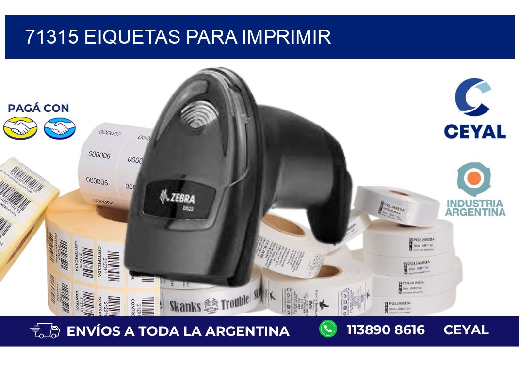 71315 EIQUETAS PARA IMPRIMIR