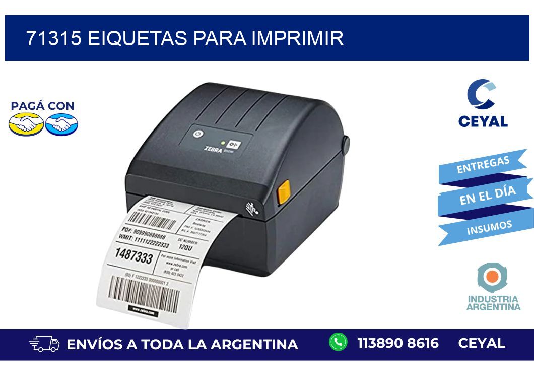 71315 EIQUETAS PARA IMPRIMIR