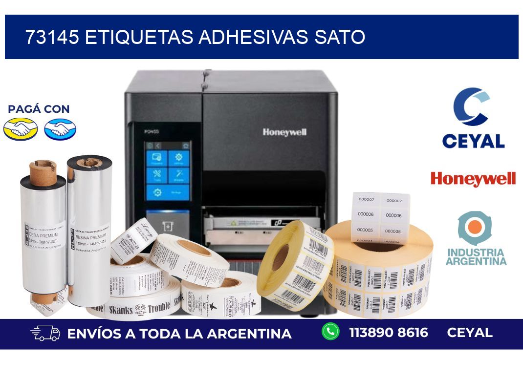 73145 ETIQUETAS ADHESIVAS SATO
