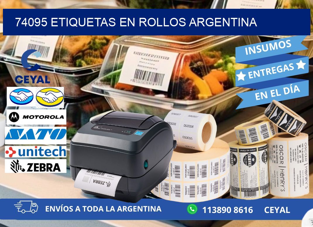 74095 ETIQUETAS EN ROLLOS ARGENTINA